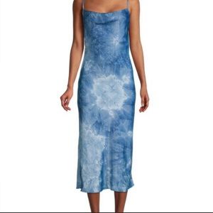 Perfect Wedding Guest Dress Silk Material Lightweight Blue